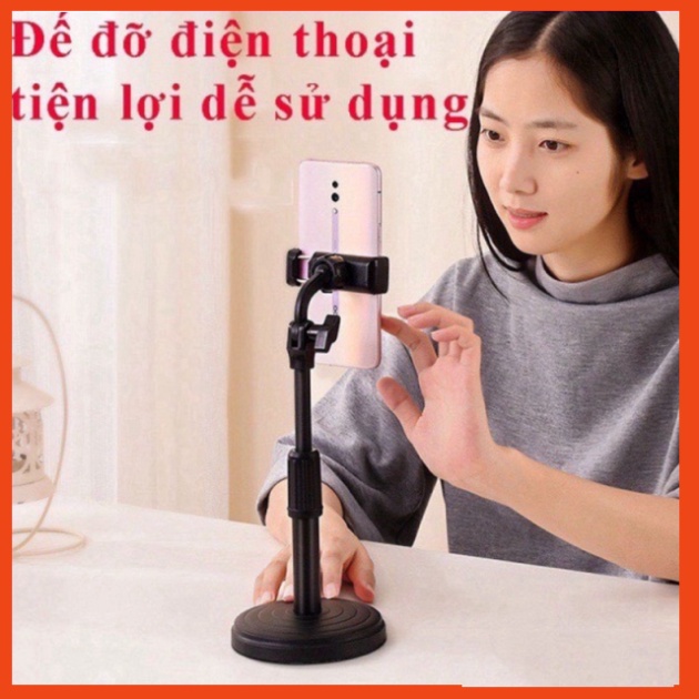 Giá Đỡ Điện Thoại Livestream, Kẹp Điện Thoại Đa Năng Xoay 360 Độ, Điều Chỉnh Độ Cao .PKCH8886