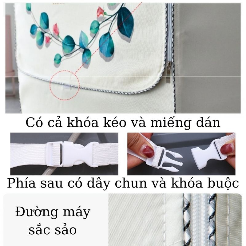 Áo bọc trùm máy giặt cửa ngang chống thấm vải bạt siêu bền Dotina ABTN09