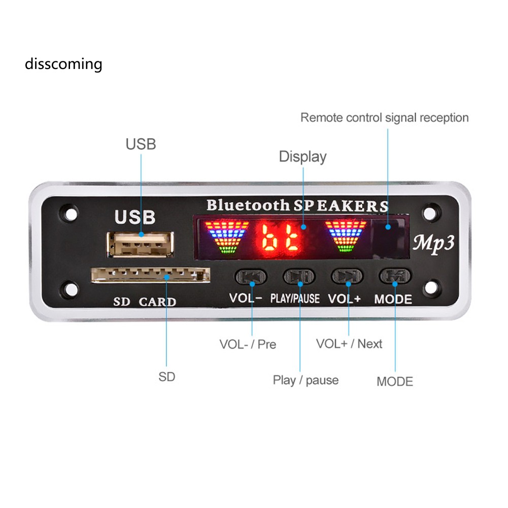 Bảng Mạch Giải Mã Bluetooth 5.0 MP3 FM Radio USB SD Thẻ SD Chuyên Dụng Cho Xe Hơi