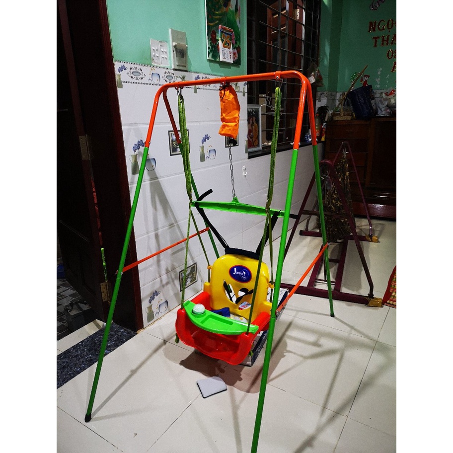 Xích đu nhún nhảy JUMPER KIDS - Combo Khung Xích Đu KG102 Cao Cấp/ khung truyền thống KG101 + Ghế Xích Đu+ Đai Nhún Nhảy