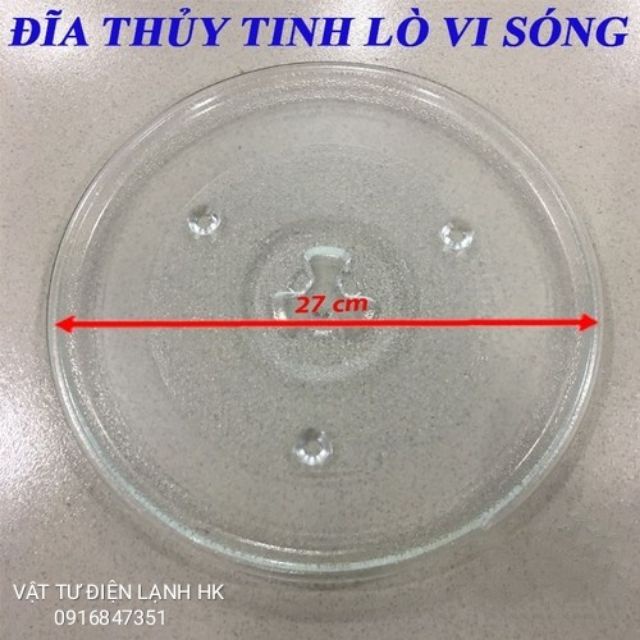 Đĩa thủy tinh đựng đồ ăn lò vi sóng các cỡ 24.5 - 25.5 - 27 - 28.5 - 31.5 cm lvs