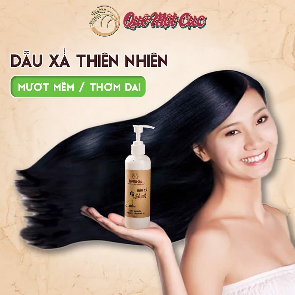 Dầu xả thảo dược thiên nhiên dưỡng tóc mềm mượt QUÊ MỘT CỤC 250ml Dầu xả bưởi oliu phục hồi hư tổn