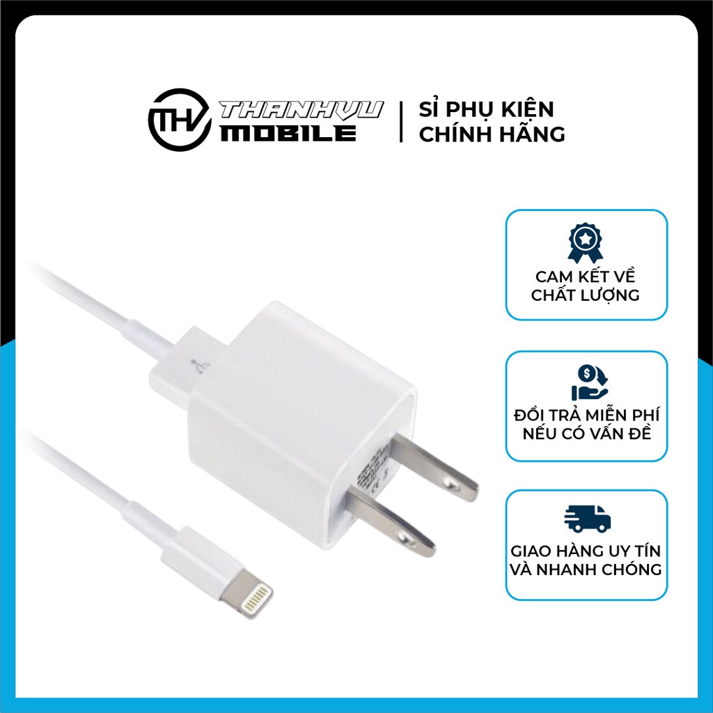Củ Sạc IP 1A Chính Hãng  Phù Hợp Với Các Dòng IP 5/6/6S/7/7P/8/8P/X/Xr/XS/XSMax11/11Pro/11ProMax/12/13