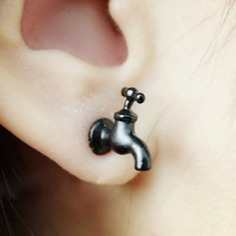 Khuyên Tai Hình Vòi Nước Độc Đáo Cá Tính Phong Cách Gothic