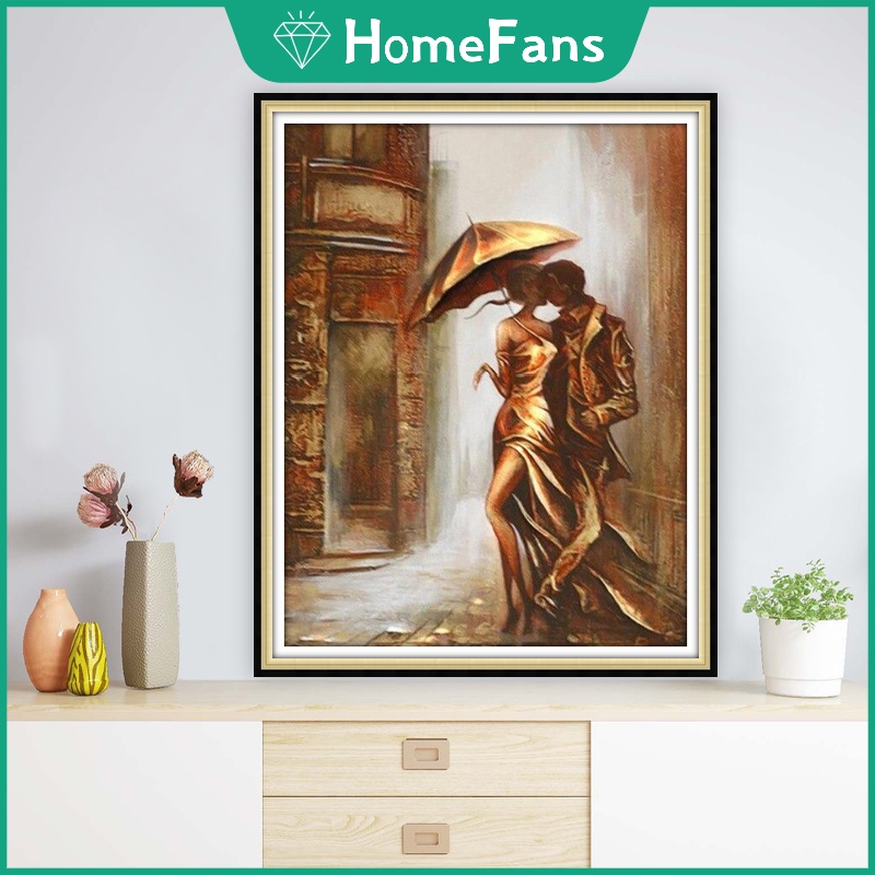 Bộ Tranh Đính Đá 5D Tự Làm 30x40cm / 40x50cm Hình Cặp Đôi