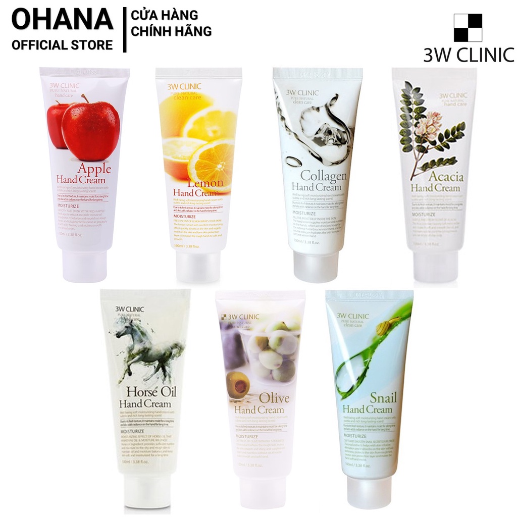 Kem Dưỡng Da Tay 3W Clinic Hand Cream 100ml