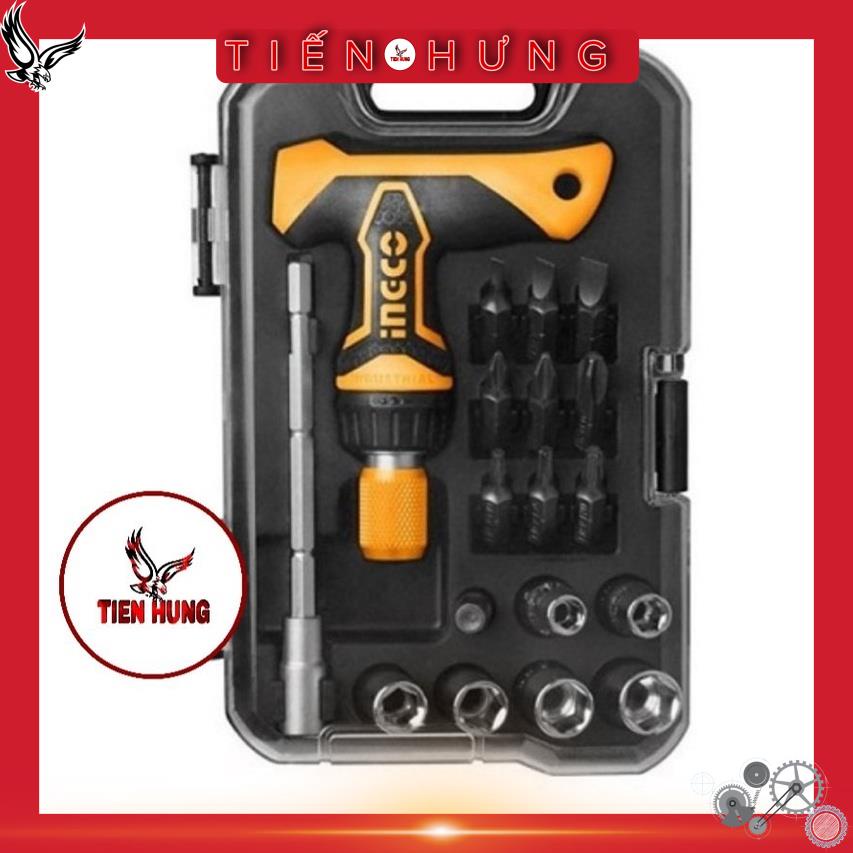 Bộ tuốc nơ vít tay cầm chữ T 18 chi tiết INGCO HKSDB0188