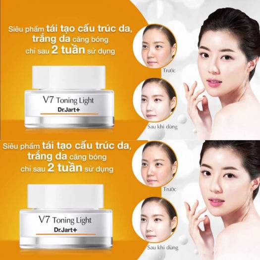 Kem V7 Toning Light Dr.Jart+  - Dung tich 50ml - Dưỡng Trắng Da Bật Tông. | BigBuy360 - bigbuy360.vn