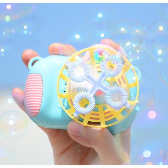 Máy Thổi Bong Bóng Hình Máy Ảnh Hoạt Hình Có Nhạc Cho Bé