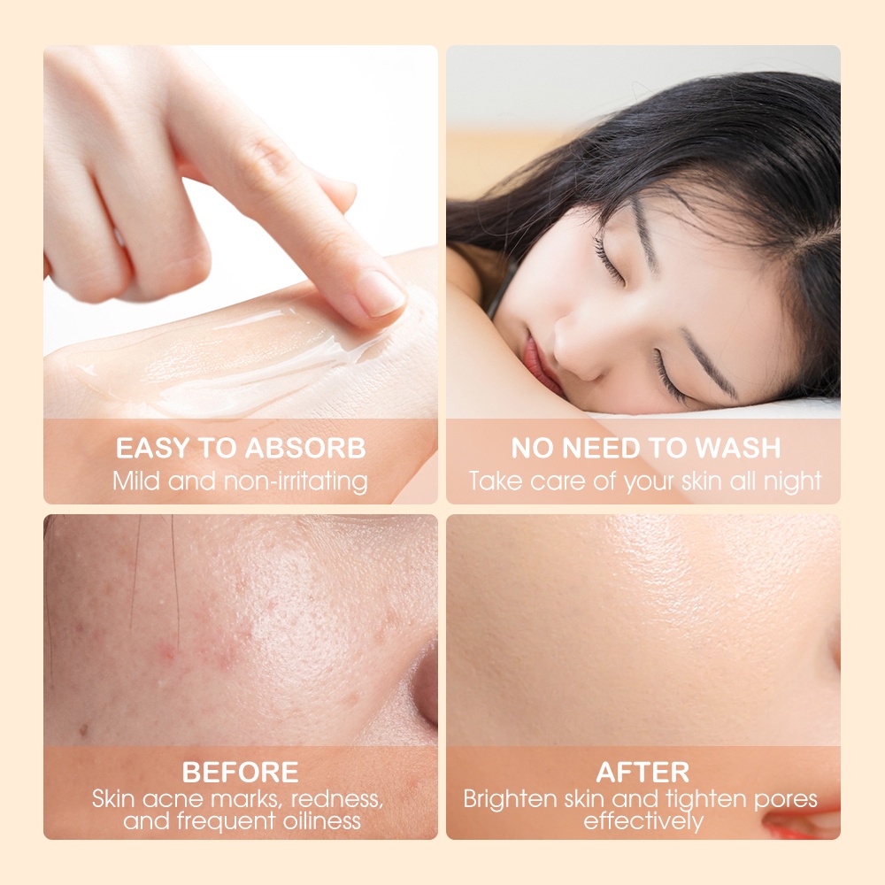 ⚜️Mặt Nạ Ngủ Dưỡng Ẩm Làm Dịu Tinh Chất Tự Nhiên Cho Da Mặt Chống Lão Hóa 4ml