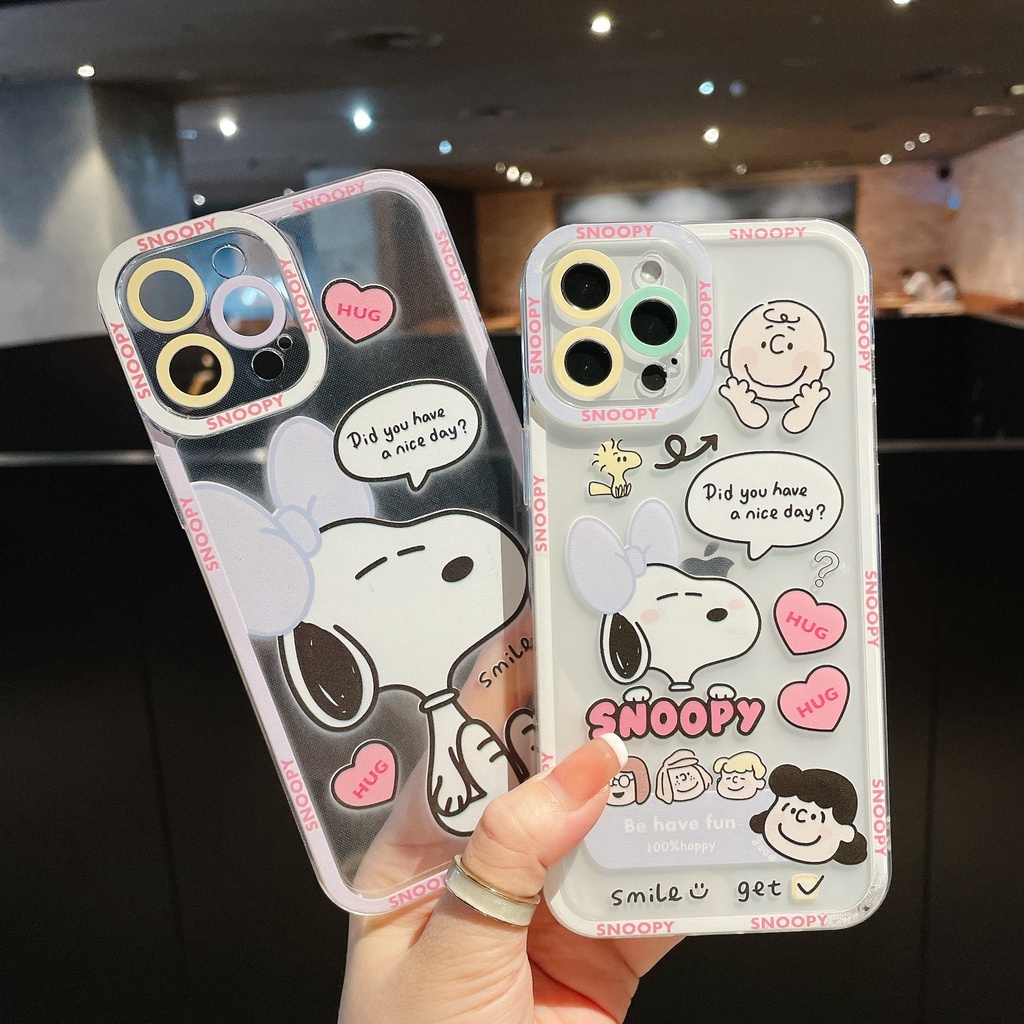 Ốp lưng iphone ✨DECASE's ✨ trong lỗ viền camera hình in Snoopy 7plus/8plus/x/xs/xsmax/11/11promax/12/12promax | BigBuy360 - bigbuy360.vn
