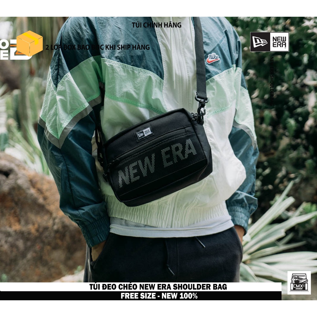 [ HÀNG CHÍNH HÃNG ] Túi Đeo Chéo New Era Shoulder Bag - Black ( FREE SIZE ) - HÀNG CHÍNH HÃNG 100%