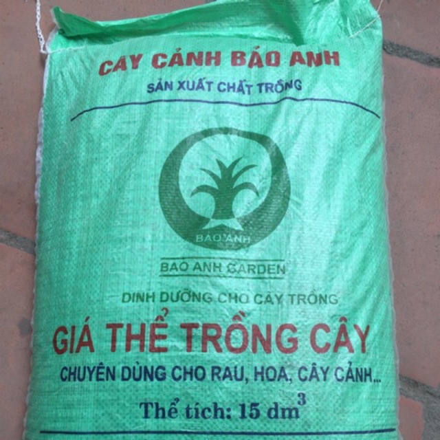 Đất hữu cơ trồng rau, hoa, cây cảnh bao 15dm3 BA