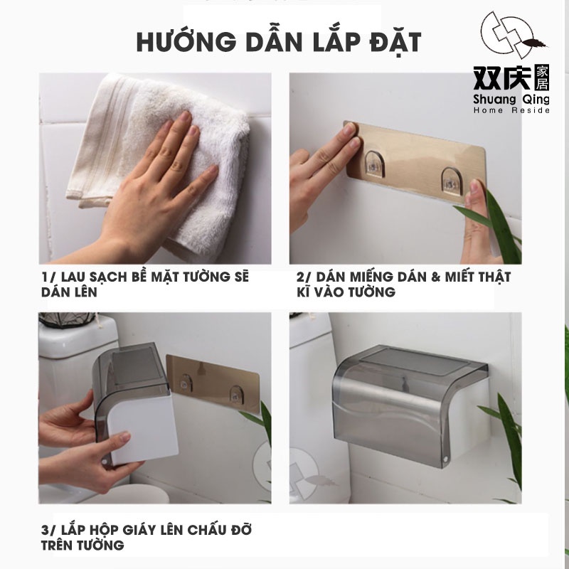 Hộp Đựng Khăn Giấy Dán Tường SHUANGQING Cho Nhà Vệ Sinh, Phòng Tắm SQ-5099