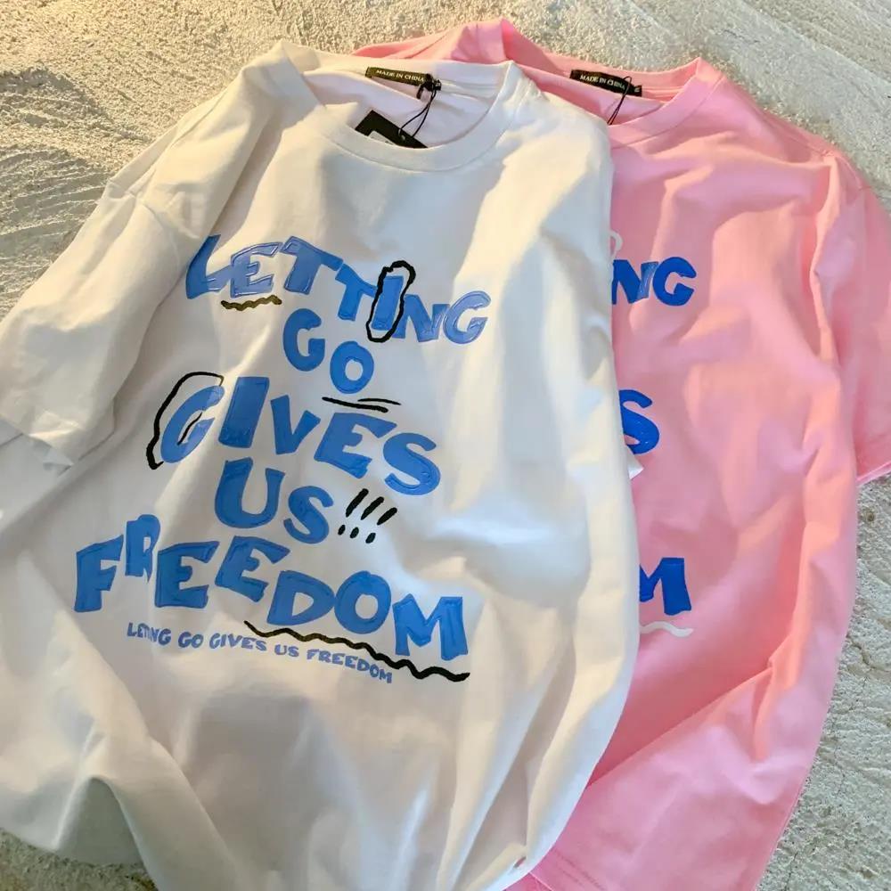 NRVP Áo Thun 100% Cotton Dáng Rộng Thời Trang Hàn Quốc Cho Nữ