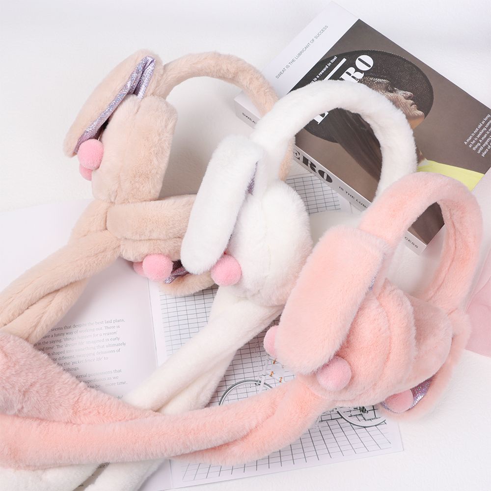 Okdeals Phụ Kiện Bịt Tai Bằng Vải Lông Mềm Hình Tai Thỏ Hoạt Hình Giữ Ấm Mùa Đông Đa Màu Sắc Dành Cho Nữ Đi Xe Đạp Ngoài Trời