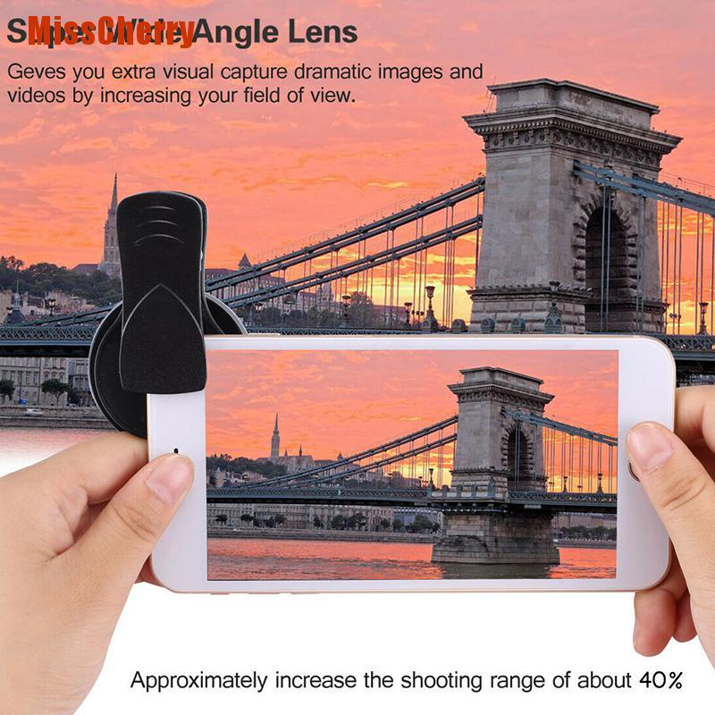 [MissCherry] Super Wide Angle 0.45X And 15X Macro Lens Clip-On For Iphone Camera Universal