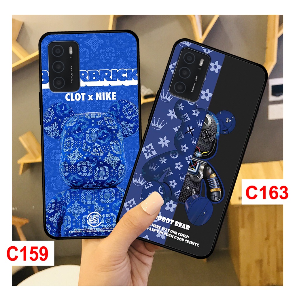 Ốp lưng Oppo A16 in hình gấu bearbrick thời trang cao cấp.