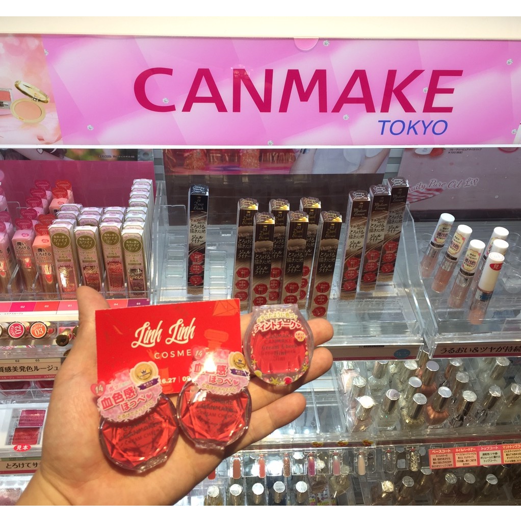 ( clip mua hàng ) Kem phấn má hồng Canmake Cream Cheek