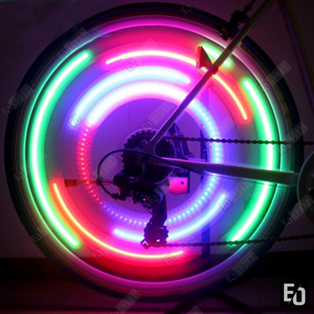 Đèn Led Gắn Bánh Xe Đạp,Xe Máy 3 Chế Độ ,Chống Nước ,Đa Màu Sắc - EO.sportDZ