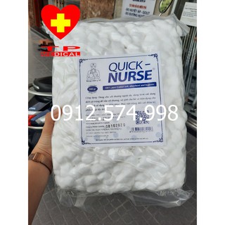 Bông gòn viên y tế  Quick Nurse gói 500g