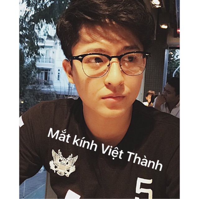 HCM mắt kính gọng cận nửa viền club có hộp size to kính cận có độ