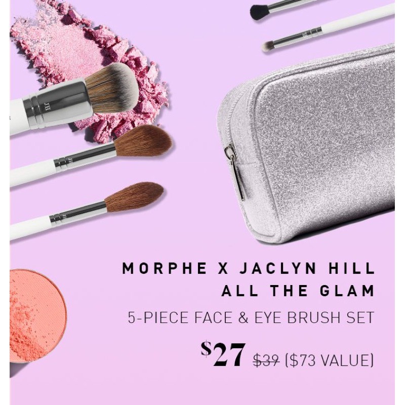 Tách set cọ trang điểm Bộ Cọ 5 Cây- Morphe x Jaclyn Hill The Face Master Collection