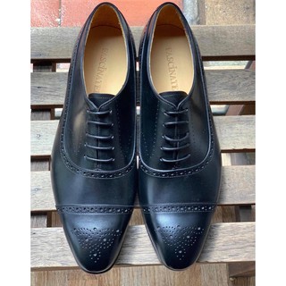 Giày Oxford - Kiểu Balmoral - Phom D - Da bê Ý - Đế khâu Blake