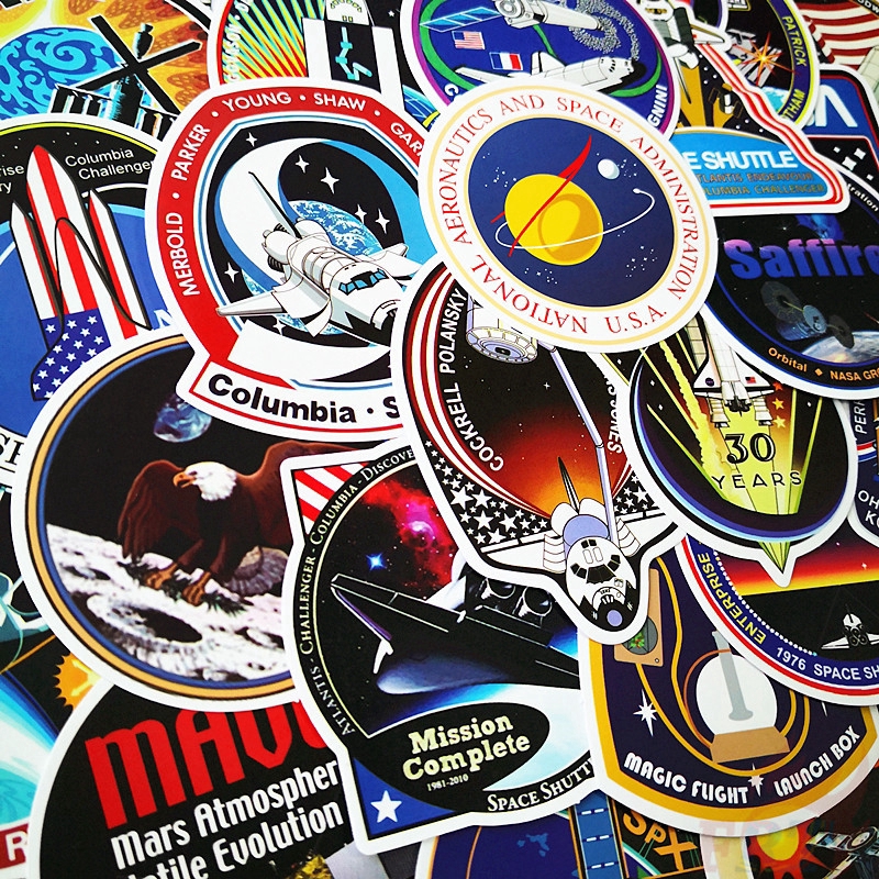 ❉ NASA：Space Shuttle - Series A Apollo Program Stickers ❉ 45Pcs/Set Outer Space DIY Fashion Decals Doodle Stickers