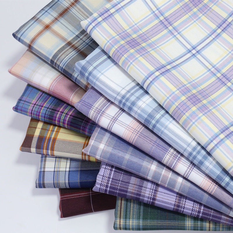 Vải Polyester Họa Tiết Sọc Caro Dùng May Váy Đồng Phục Cho Học Sinh Cm0v