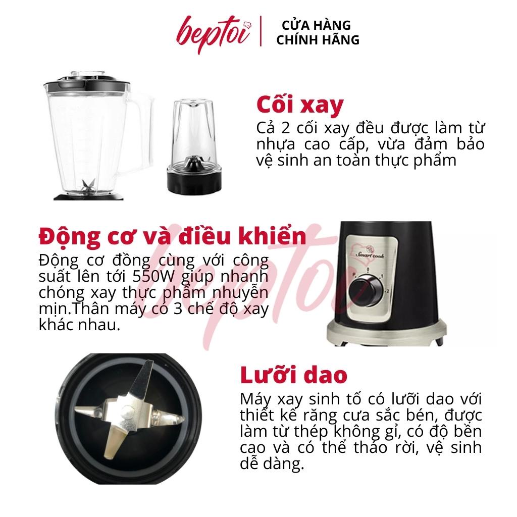 Máy xay sinh tố Smartcook, máy xay sinh tố đa năng Smartcook BLS-3886 - Công nghệ Châu Âu