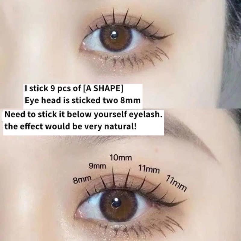 set mi giả tự nối 3 in 1 ( tặng kèm keo và nhíp )