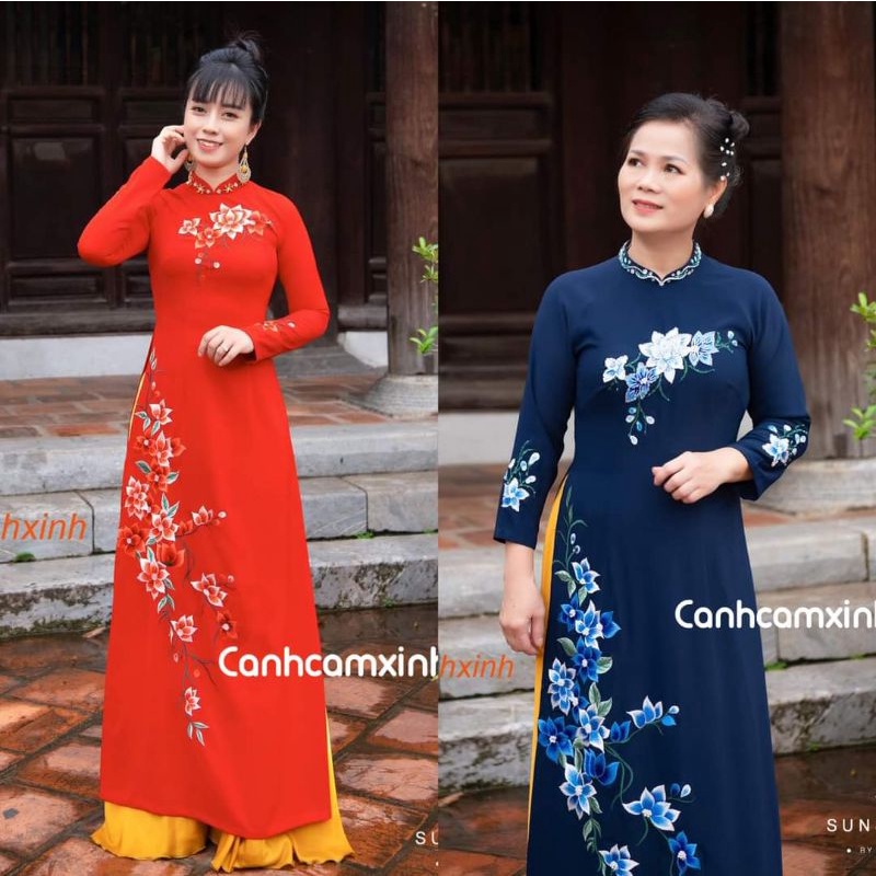 Bộ sưu tập áo dài bà sui, mẹ chồng, cô dâu hàng thiết kế mang tinh túy của đất trời