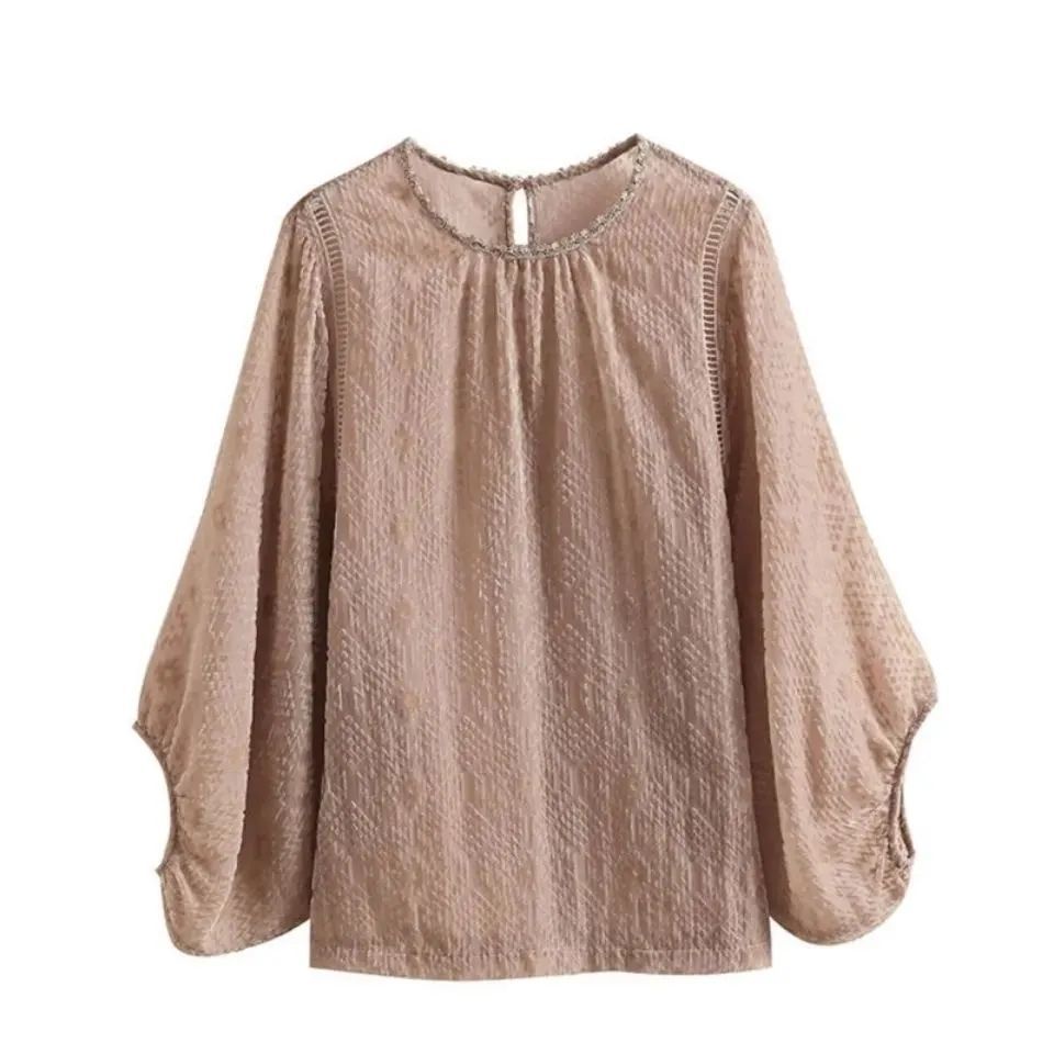 Áo Chiffon Tay Lửng Dáng Rộng Thời Trang Mùa Hè Dành Cho Nữ