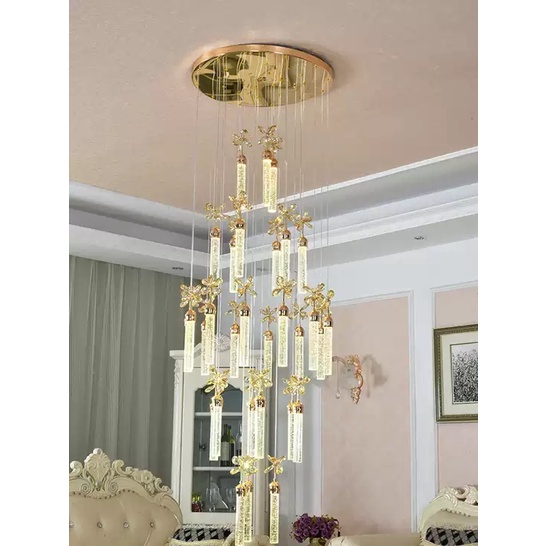 Đèn thả thông tầng phale HTK015, đèn chùm phòng khách, đèn thả phale thanh cao cấp