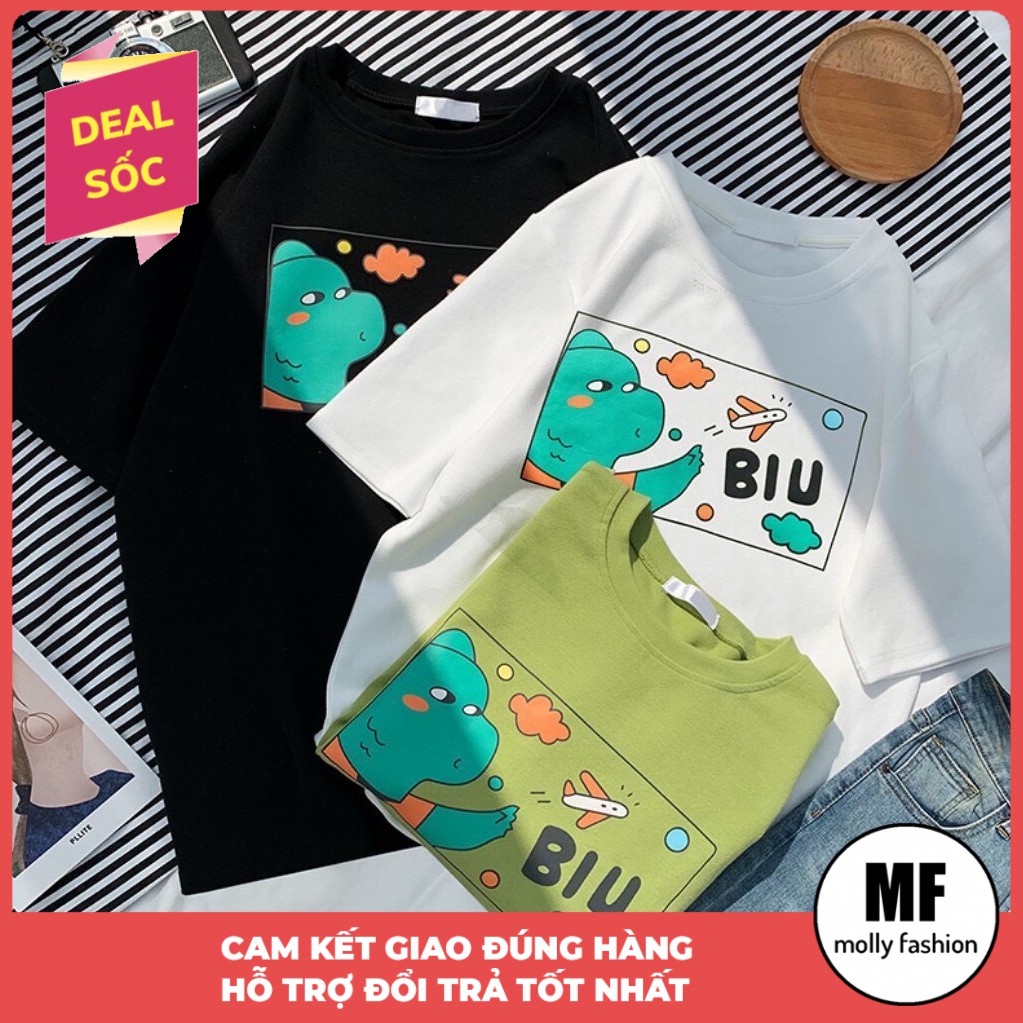 Áo thun tay lỡ form rộng Unisex BIU Molly Fashion dành cho cặp đôi nam nữ | BigBuy360 - bigbuy360.vn