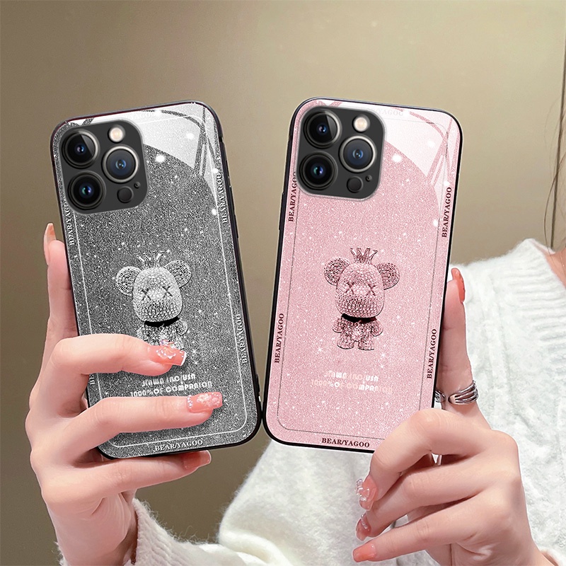 Ốp Điện Thoại In Hình Gấu Cho iPhone 14 13 12 11 Pro Max X XS XR 8 7 6 Plus