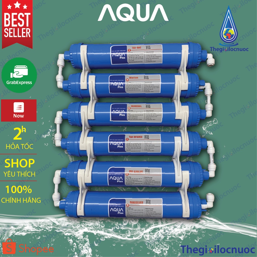 Bộ lõi chức năng Aqua 5678910 xanh (thời gian thay thế 12 tháng)
