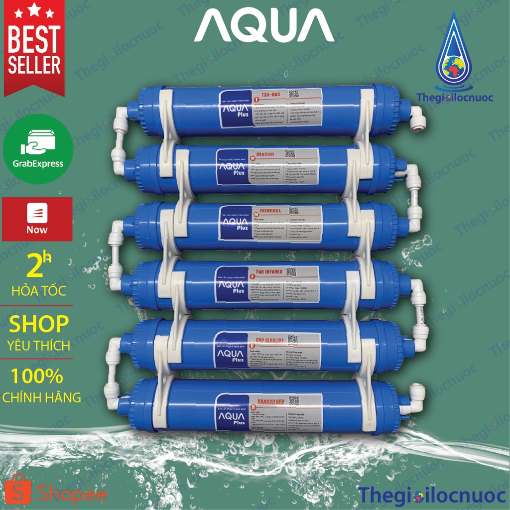 Bộ lõi chức năng Aqua 5678910 xanh (thời gian thay thế 12 tháng)