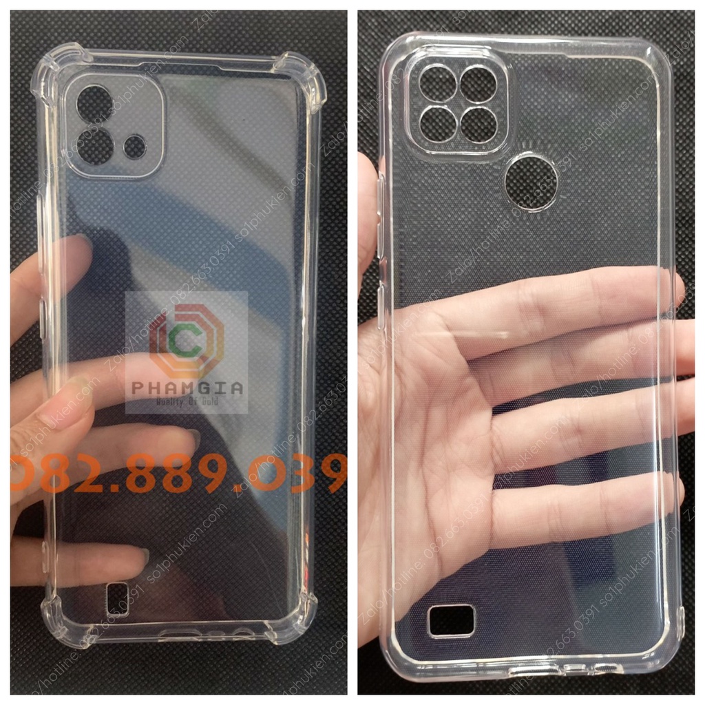 Ốp lưng Realme C20 / C11 2021 loại dẻo trong bảo vệ cam, loại chống sốc trong suốt cao cấp, bền đẹp