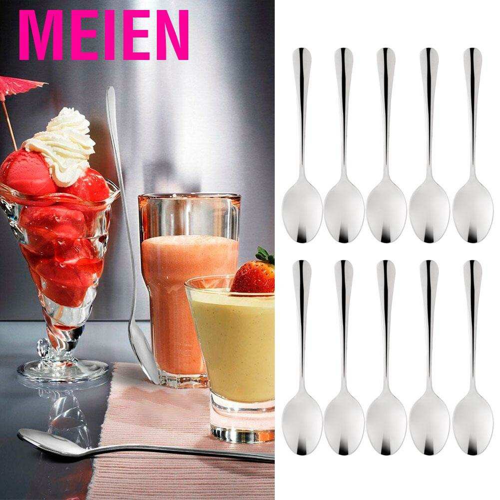 Set 10 Muỗng Múc Kem Cán Dài 11.3cm