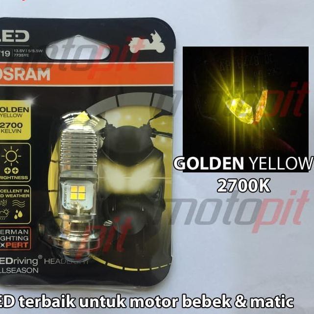 Đèn Pha Led Vàng Osram T19 M5 K1 H6 2700k Cho Xe Mô Tô
