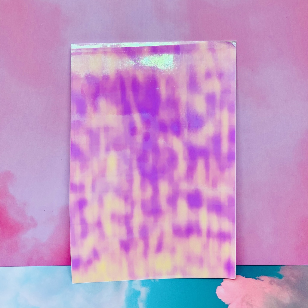 Màng cán Hologram lấp lánh trang trí sticker, toploader Size 10x15cm