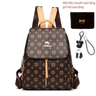 Thương hiệu Ba lô đích thực Ba lô thời trang của phụ nữ Ba lô da mới Ba lô đa năng Logo Kangaroo