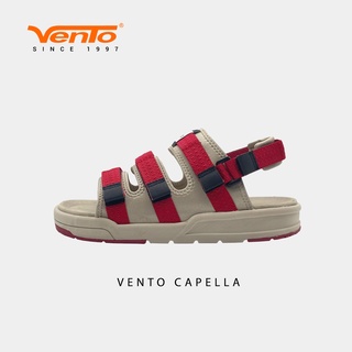 Giày Sandal Nam Nữ Vento Chính Hãng SD1001 Ba Quai Ngang Màu Đỏ Rượi Be