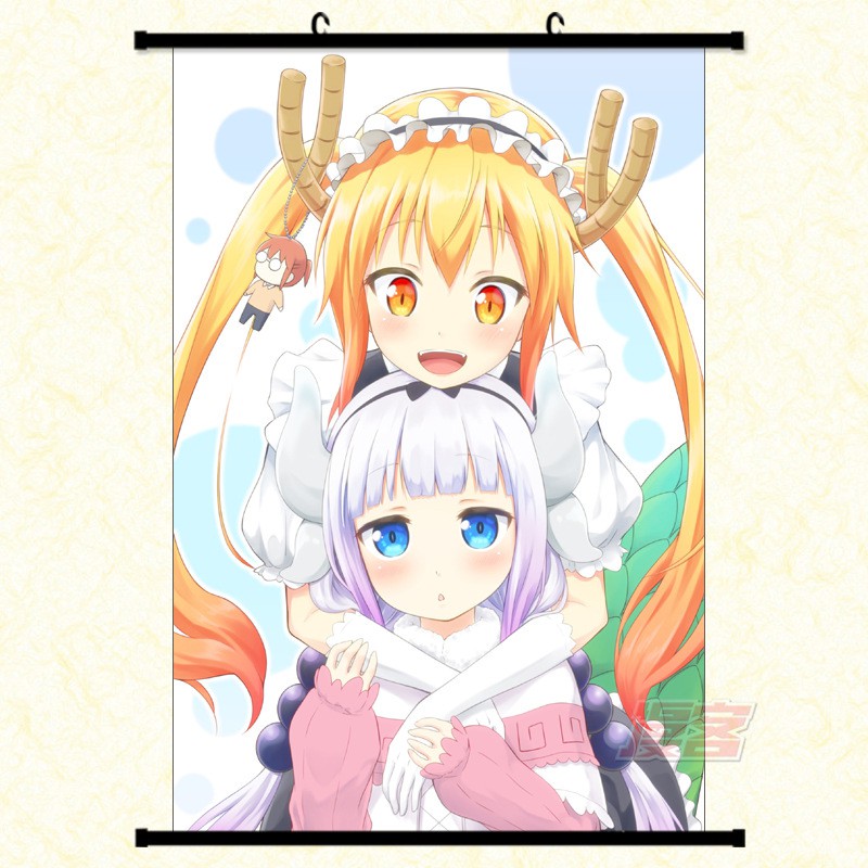 Poster vải anime Dragon Maid 40x60 tranh vải cuộn treo tường