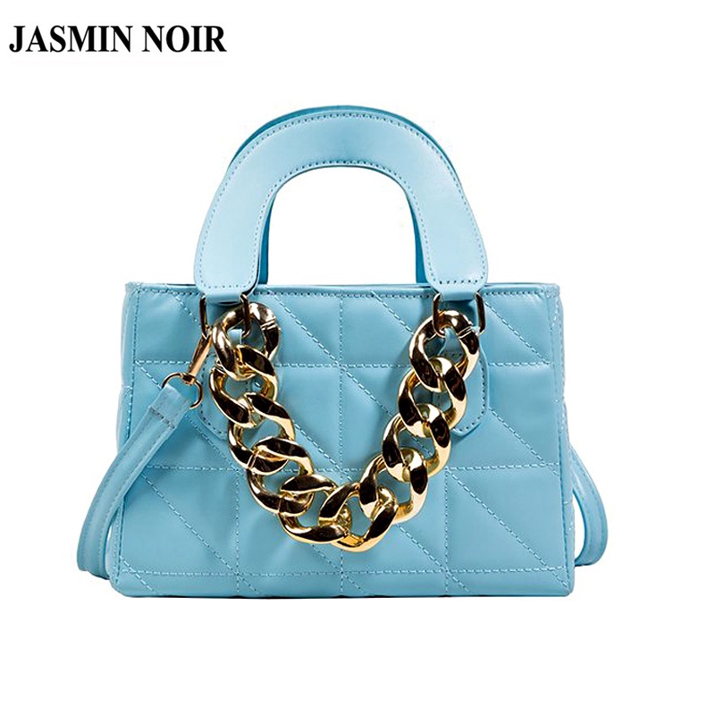Túi Xách JASMIN NOIR Nữ Họa Tiết Caro Sang Trọng Phối Quai Xích Thời Trang