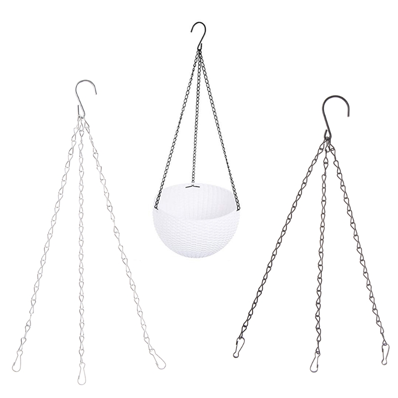 Bộ dây xích 3 móc treo giỏ hoa phụ kiện thay thế trang trí nội thất