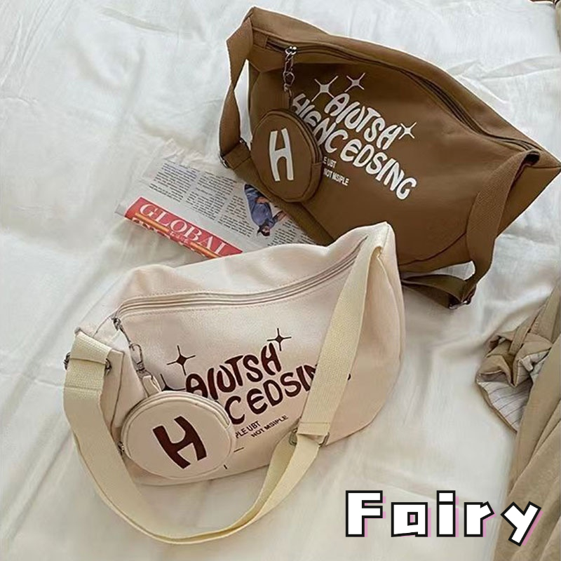 Túi Vải canvas Đeo Chéo Sức Chứa Lớn Phong Cách Hàn Quốc Thời Trang Mùa Hè Mới Cho Nữ