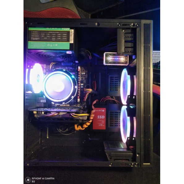 Thùng Máy Tính I3 4160 Ram 8gb Giga750ti Ssd 120gb màn hình LG 27ea33